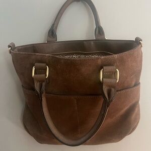 Sole Society Brown Suede Satchel